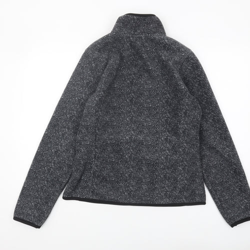 Tweeds Grey Basic Jacket Men M Stand-Up Collar Casual
