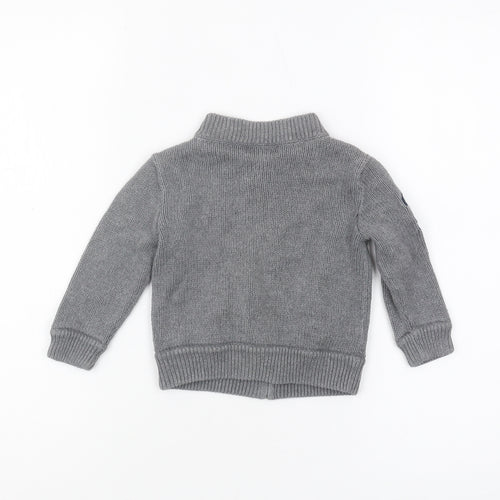 Polo Ralph Lauren Unisex 18-24M Grey Full Zip Jumper