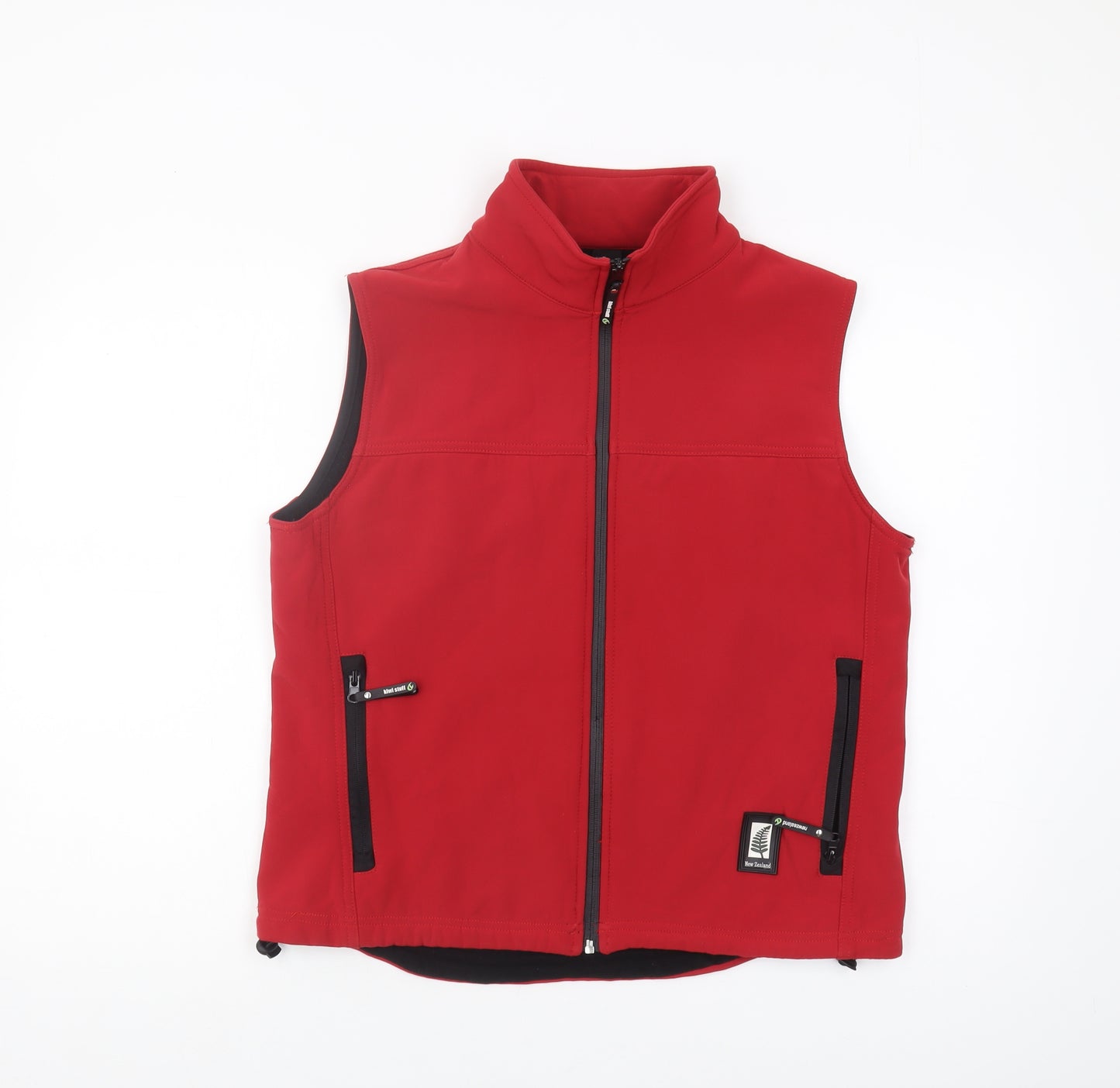 Kiwi Stuff Red Men's Waistcoat M with Zipped Pockets