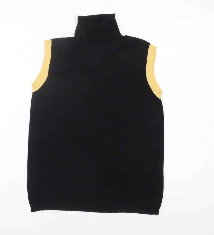 René Lezard Women's Black Viscose Tank Top Medium