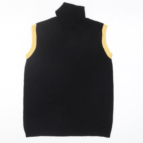 René Lezard Women's Black Viscose Tank Top Medium