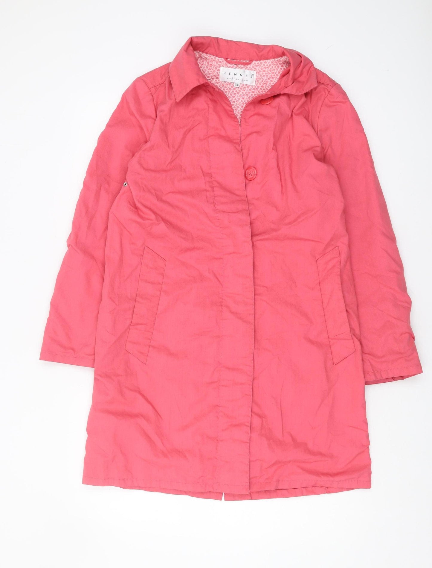 Hennes Women's Pink Cotton Coat XS
