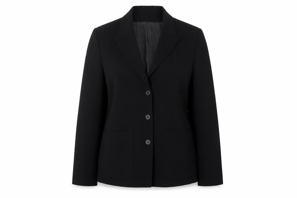Front view of Ivoire de Laurence Women’s Black Blazer, size UK 10