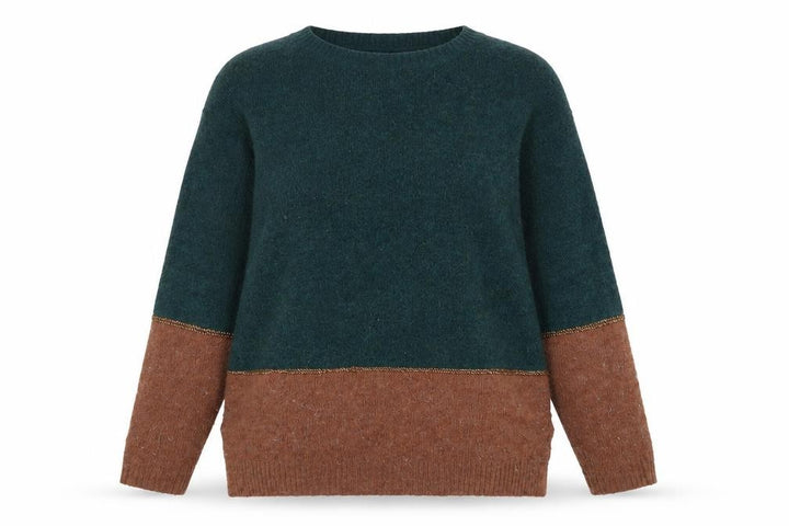 FatFace Women's Green Brown Pullover Jumper Size 8