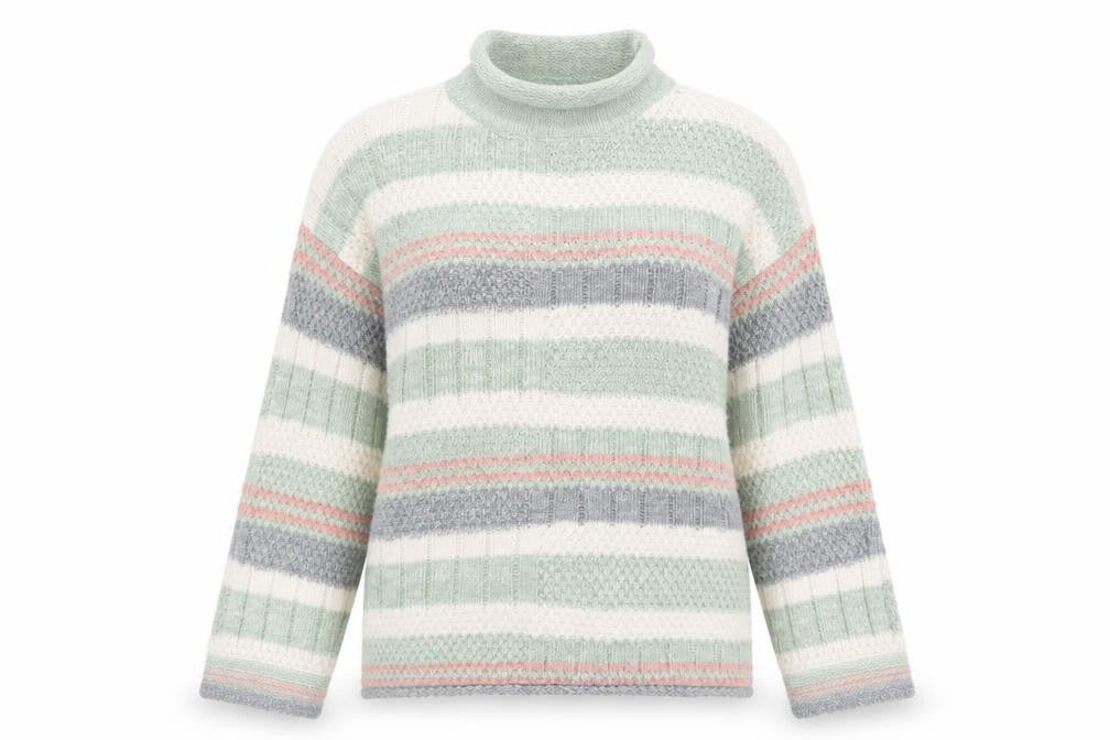 Front view of Apricot Women's Multicoloured Striped jumper S