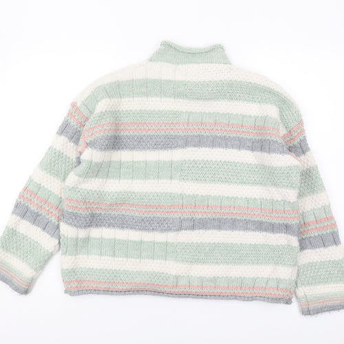 Apricot Women's Multicoloured Striped Pullover Jumper S