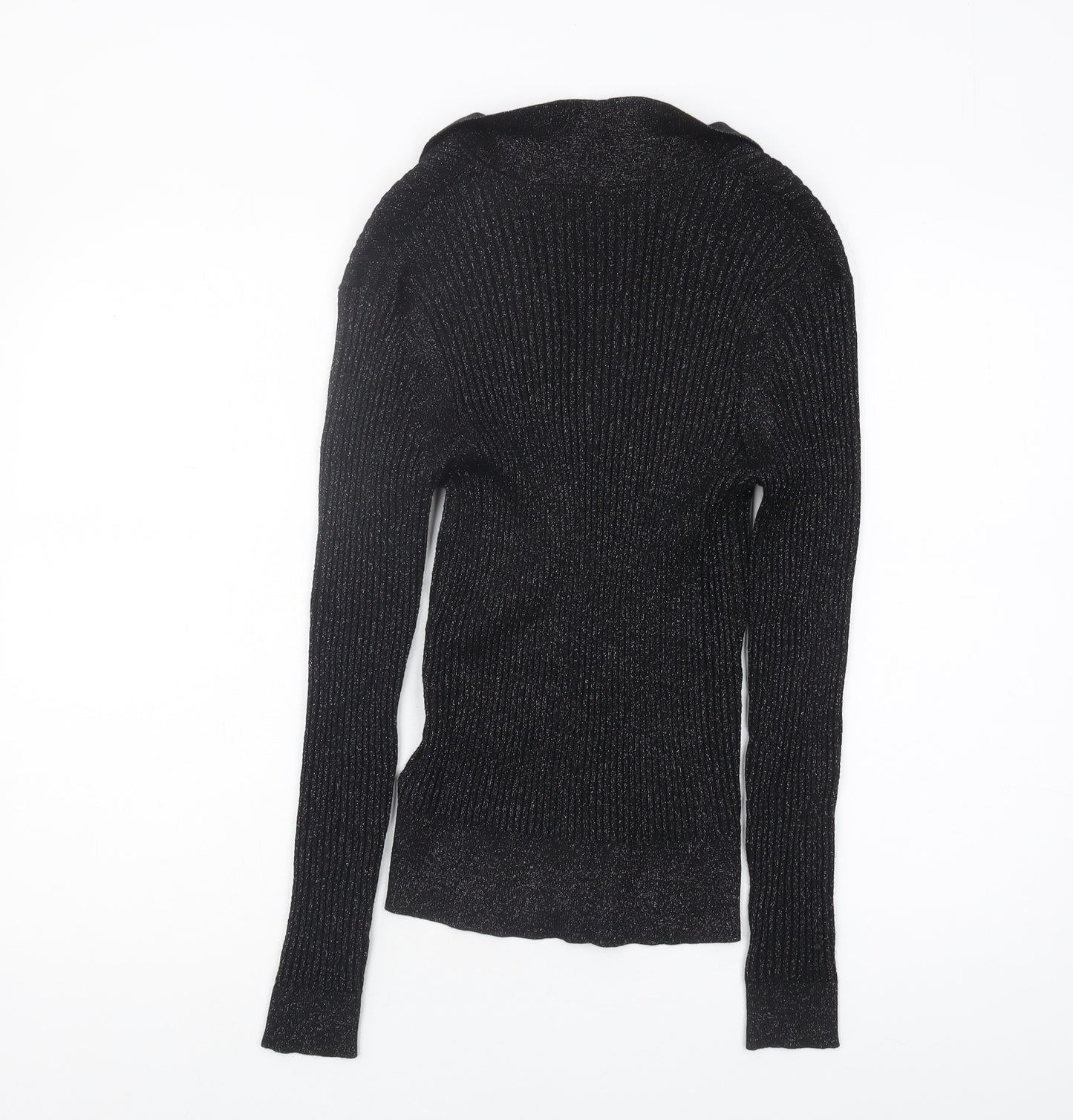 Marks and Spencer Women's Collared Black Jumper Size 12