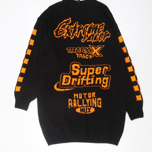 H&M Unisex Black Graphic Pullover Jumper XS