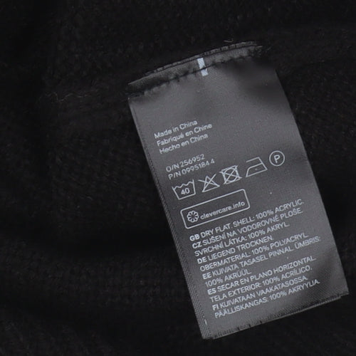 H&M Unisex Black Graphic Pullover Jumper XS