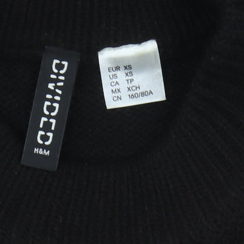 H&M Unisex Black Graphic Pullover Jumper XS