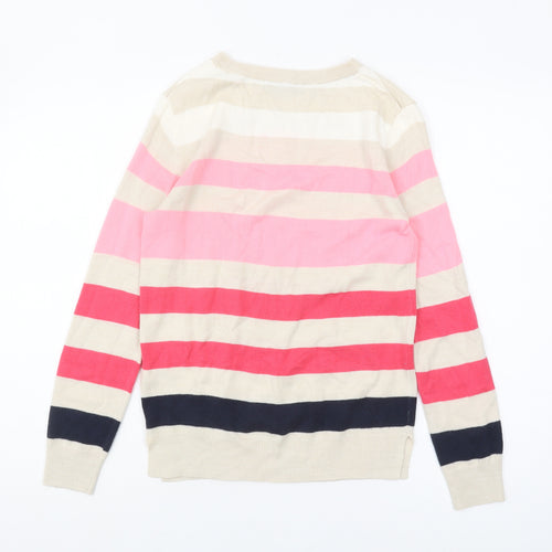 Marks and Spencer Women's Striped Crew Neck Jumper Size 6