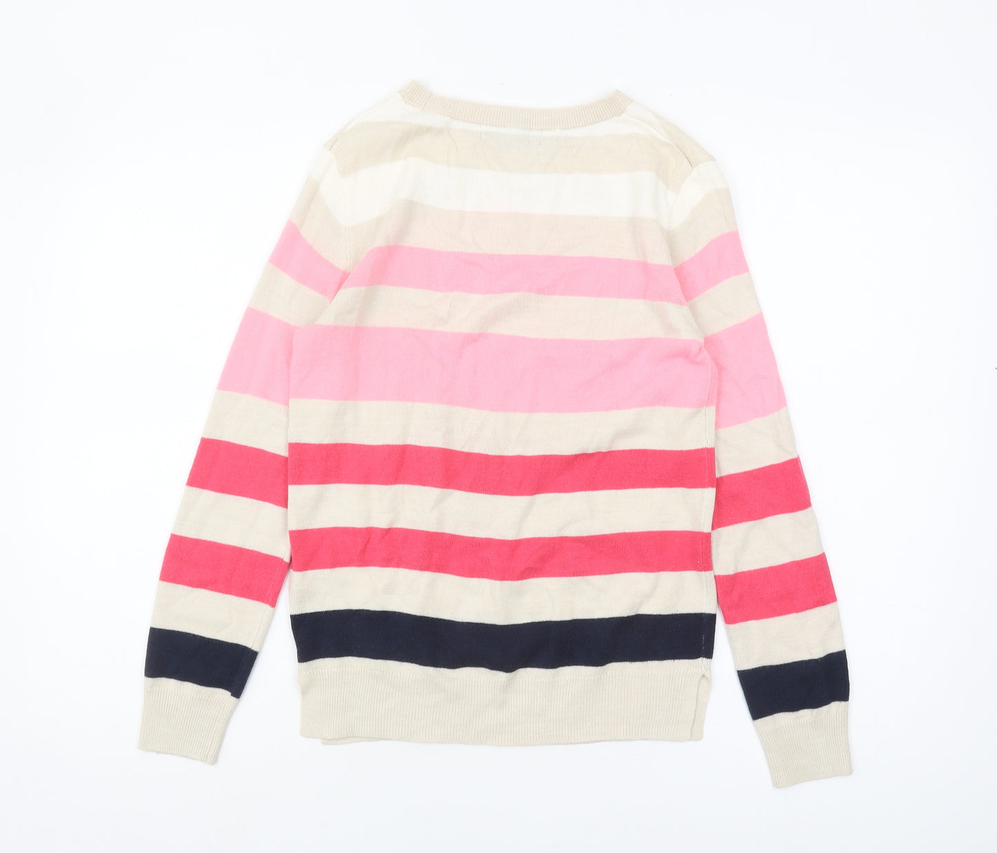 Marks and Spencer Women's Striped Crew Neck Jumper Size 6