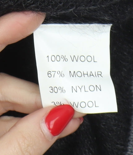 Paul Smith Women's Black Cardigan M V-Neck Wool Blend