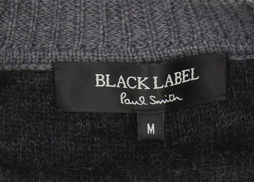 Paul Smith Women's Black Cardigan M V-Neck Wool Blend