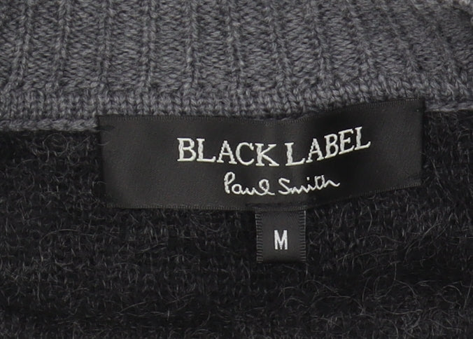 Paul Smith Women's Black Cardigan M V-Neck Wool Blend