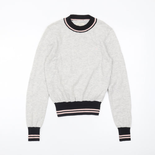 Jack Wills Women's Grey Pullover Jumper Size 6 - Casual Style