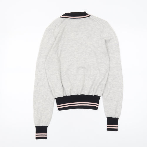 Jack Wills Women's Grey Pullover Jumper Size 6 - Casual Style
