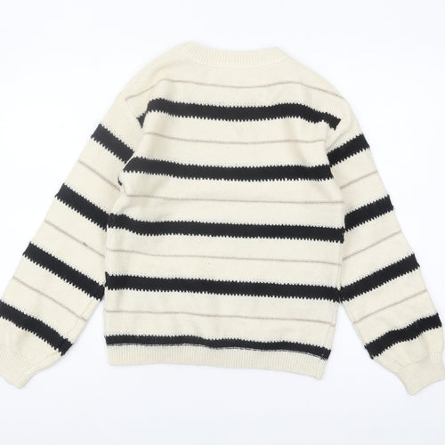 Marks and Spencer Women's XS Black Striped Pullover