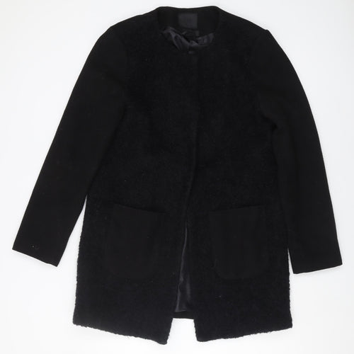 Maison Cinqucent Women's Black Wool Coat Size 14