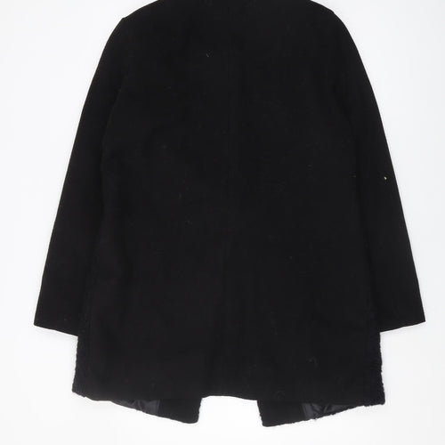 Maison Cinqucent Women's Black Wool Coat Size 14