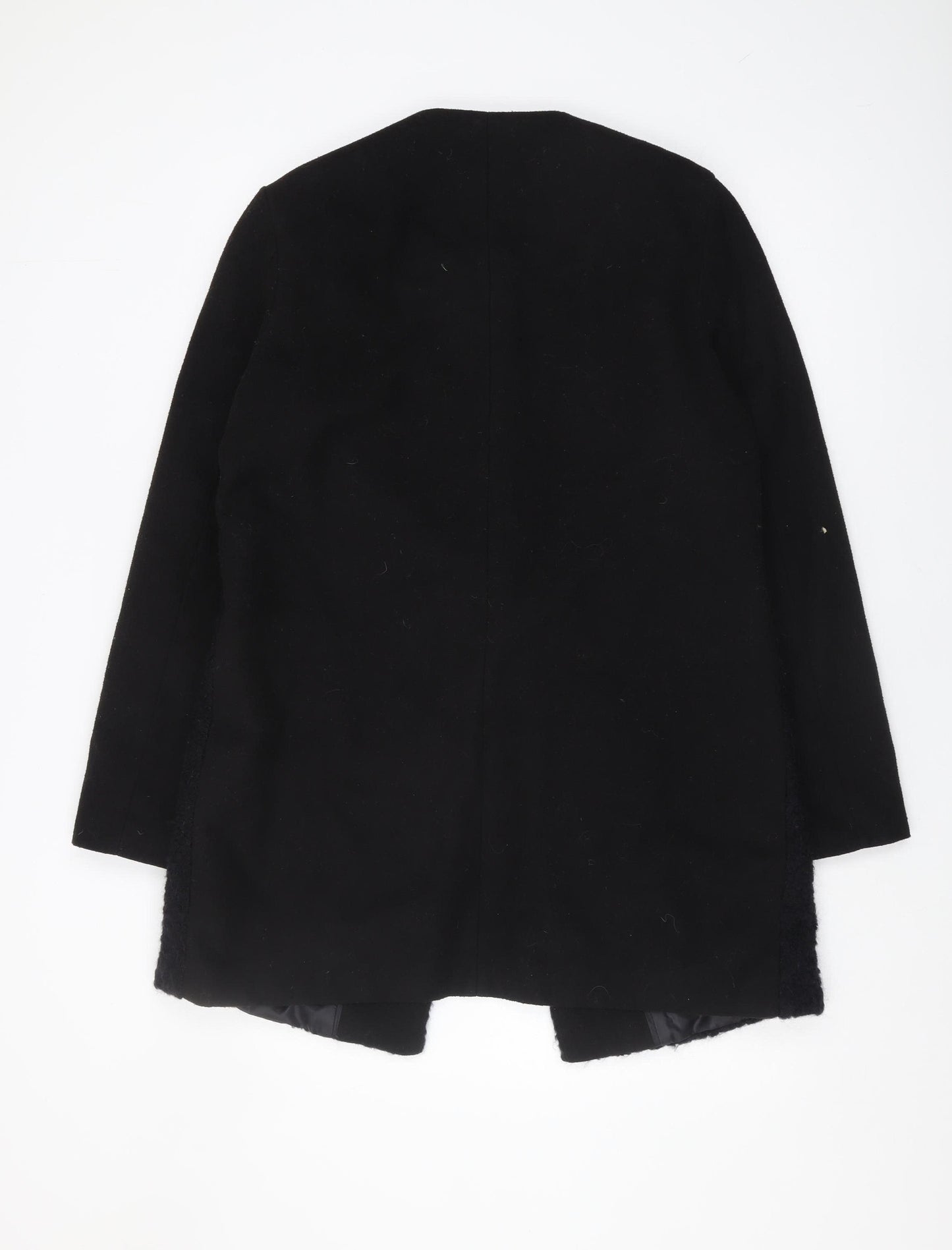 Maison Cinqucent Women's Black Wool Coat Size 14
