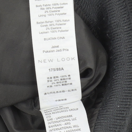 New Look Men's Black Bomber Jacket S