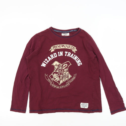 Harry Potter Girls Red Pyjama Top, Size 10-11, Graphic Print
