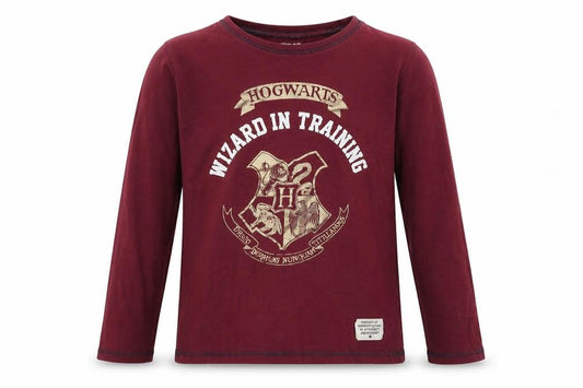 Harry Potter Girls Red Pyjama Top, Size 10-11, Graphic Print