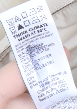 Marks and Spencer Women's Ivory Puffer Jacket, Size 16