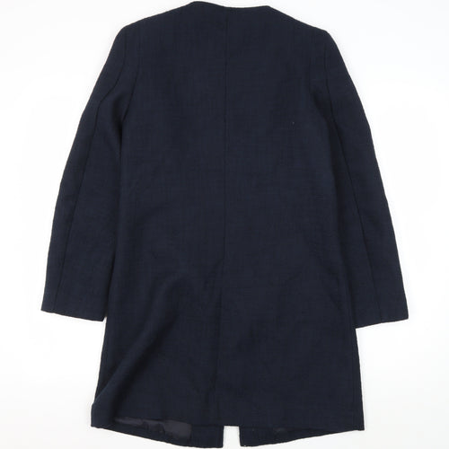 H&M Women's Blue Blazer, Size 10, Regular Fit, Zip Closure