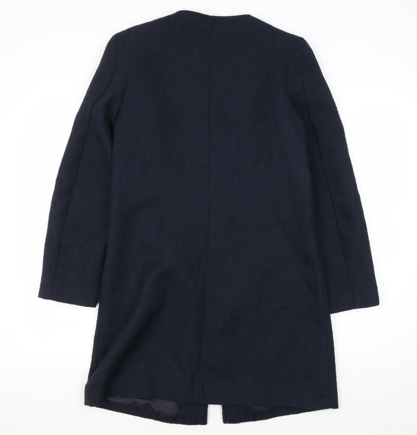 H&M Women's Blue Blazer, Size 10, Regular Fit, Zip Closure