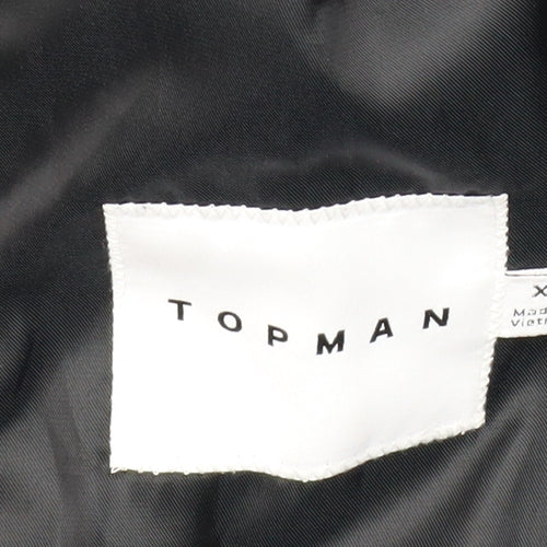 Topman Men's Black Coat XS