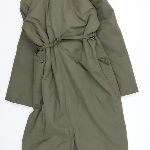 Collusion Green Trench Coat Women's Size 8 Hooded