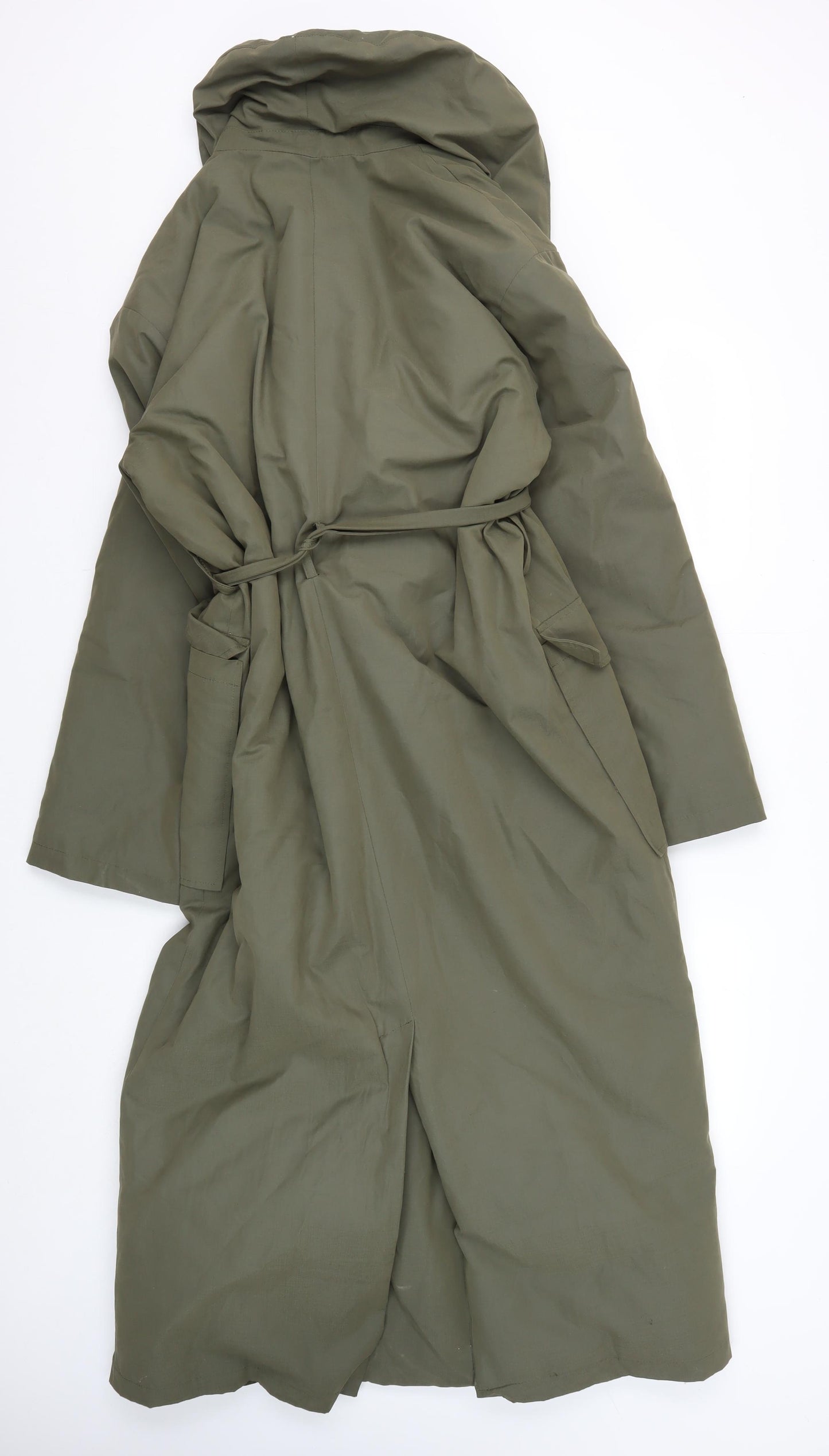 Collusion Green Trench Coat Women's Size 8 Hooded