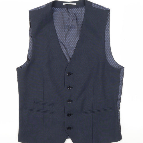 Skopes Men's Blue 36R Waistcoat Polka Dot Formal