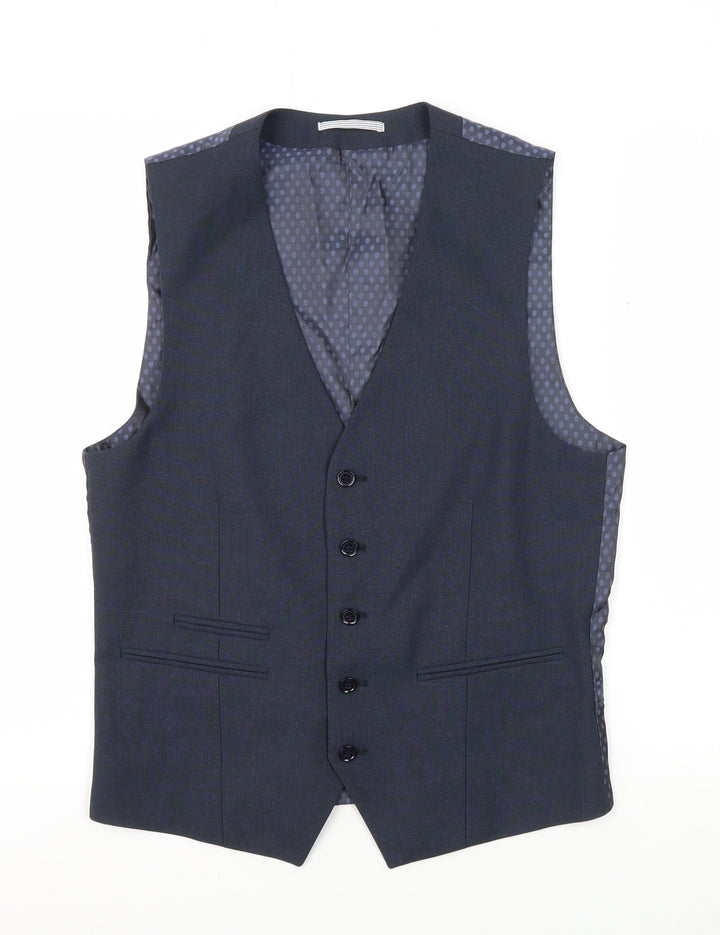 Skopes Men's Blue 36R Waistcoat Polka Dot Formal