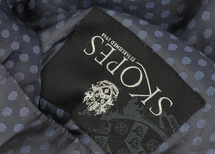 Skopes Men's Blue 36R Waistcoat Polka Dot Formal