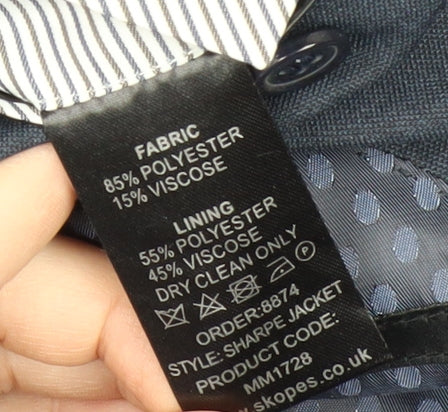 Skopes Men's 36R Blue Suit Jacket Regular Fit