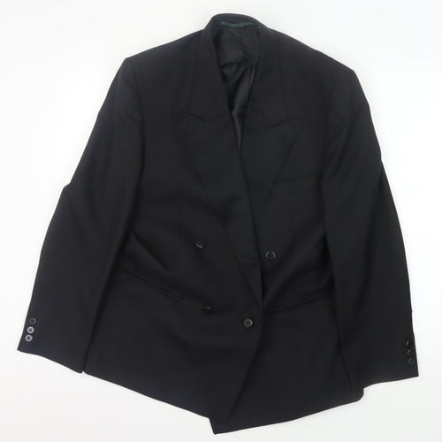 Dunn & Co Men's Black Short Jacket, 40S, Double-Breasted