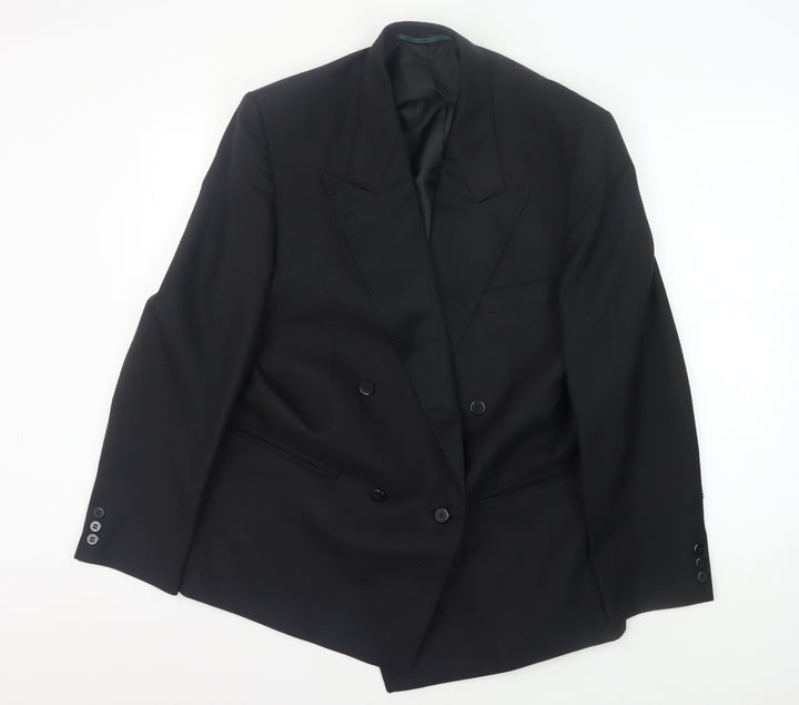 Dunn & Co Men's Black Short Jacket, 40S, Double-Breasted