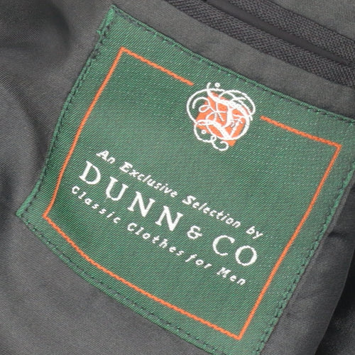 Dunn & Co Men's Black Short Jacket, 40S, Double-Breasted