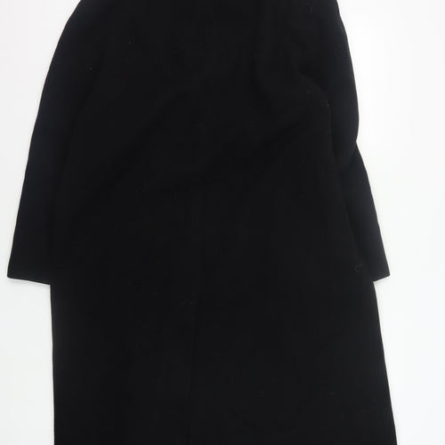 Marks and Spencer Women's Black Wool Long Coat Size 14