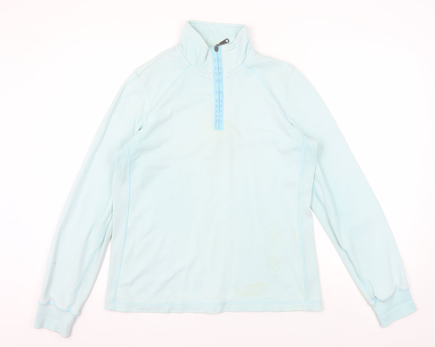 F&F Women's Blue High Neck Zip Sweatshirt Size 14