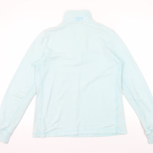 F&F Women's Blue High Neck Zip Sweatshirt Size 14
