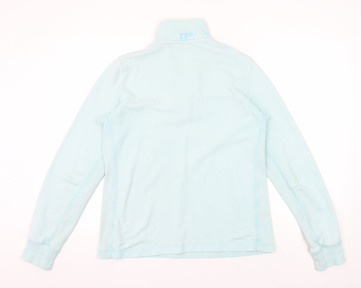 F&F Women's Blue High Neck Zip Sweatshirt Size 14