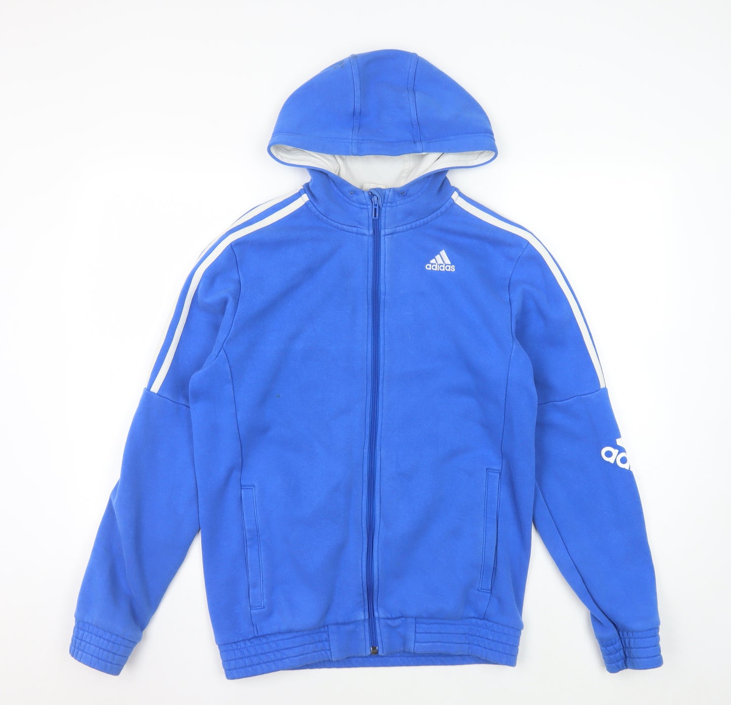 Adidas Men's Blue S Basic Jacket with Hood
