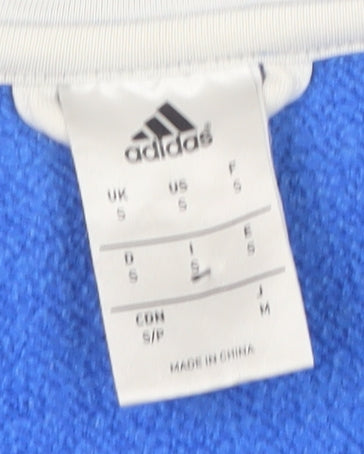 Adidas Men's Blue S Basic Jacket with Hood