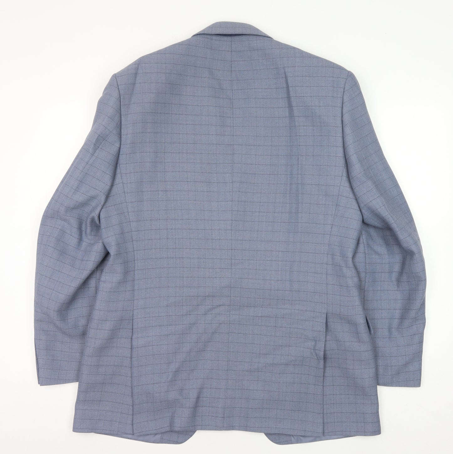 Centaur Men's Blue Check Blazer, Size 40R, Formal