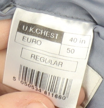 Centaur Men's Blue Check Blazer, Size 40R, Formal