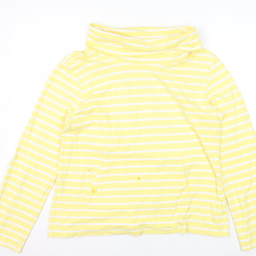 Mountain Warehouse Women's Yellow Striped Cowl Neck Sweatshirt